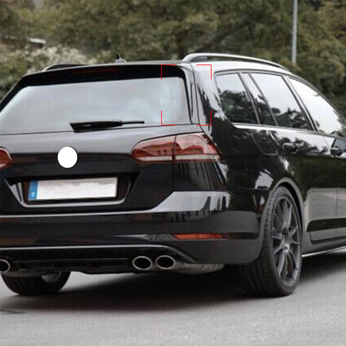Gloss Black Rear Window Side Spoiler Wing For Volkswagen Golf 7 MK7 Variant Wagen 2014-2017 ABS Trunk Spoiler Canard Splitter - view 6