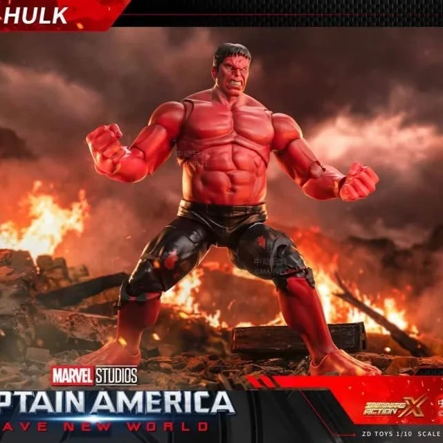 

New ZD Toys Red Hulk Captain America Brave New World Action Figures Joint Movable Model Anime Avengers Collection Model Toy Gift