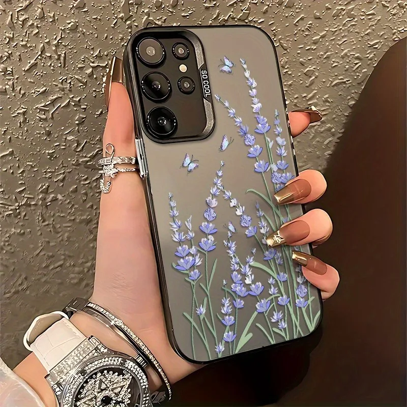 

A Lavender Patterned Phone Case For Samsung Galaxy S25 Ultra S21 FE S22 Pus S24 S23 A56 A55 A54 A53 A52 A26 A25 A36 A35 5G Cover