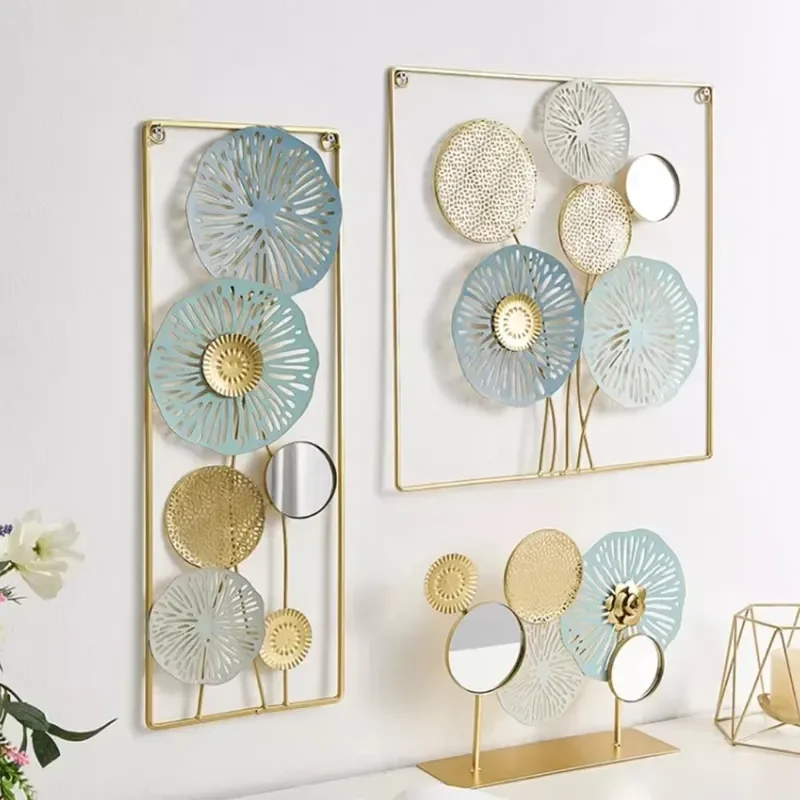 for Luxury Decorative Mirror Wall Art Vintage Style Home Decoration Wedding Ornament Craft  Living Room Bedroom Interior