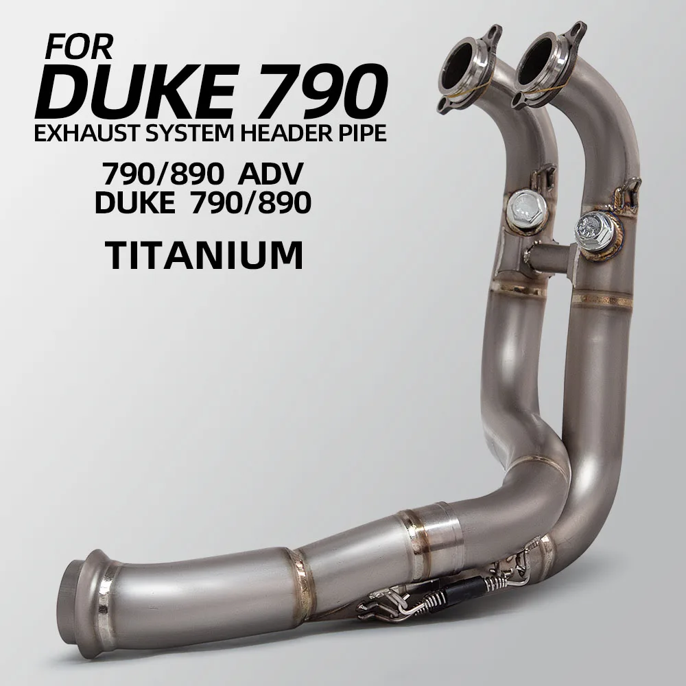 For DUKE790 DUKE890 790ADV 890ADV DUKE 790 890 ADV Upgrade Kit Motorcycle Exhaust Titanium Alloy Front Pipe Racing Line 51mm