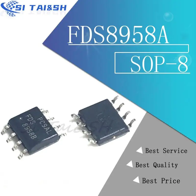 10PCS FDS8958A SOP8 FDS8958 8958A MOSFET SO8 COMP N-P-CH T/R new original