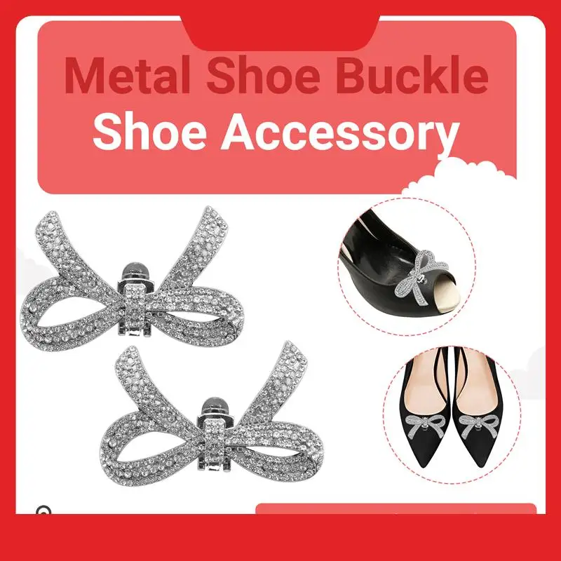 

A32HOT-2 шт., заколки для обуви с бантом и кристаллами, свадебные пряжки для обуви, сделай сам, ручные бусины на высоком каблуке, цветочные украшения