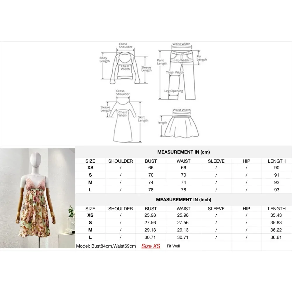 ピンクグリーンの花柄プリントノースリーブレースバックレスミニドレス2025シルク