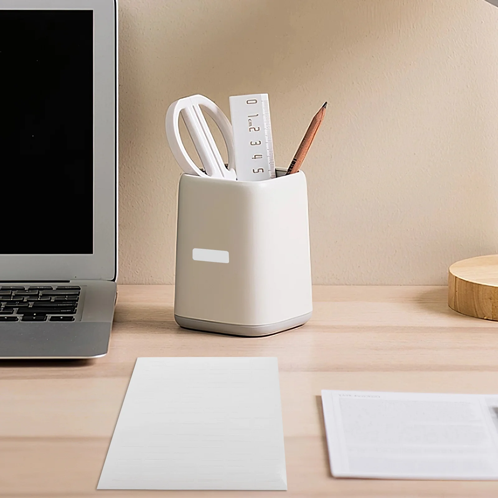 ملصقات لاصقة فارغة قابلة للطباعة، ورق ملصقات لاصق مقاوم للتمزق غير لامع لتنظيم مكتب الطابعة