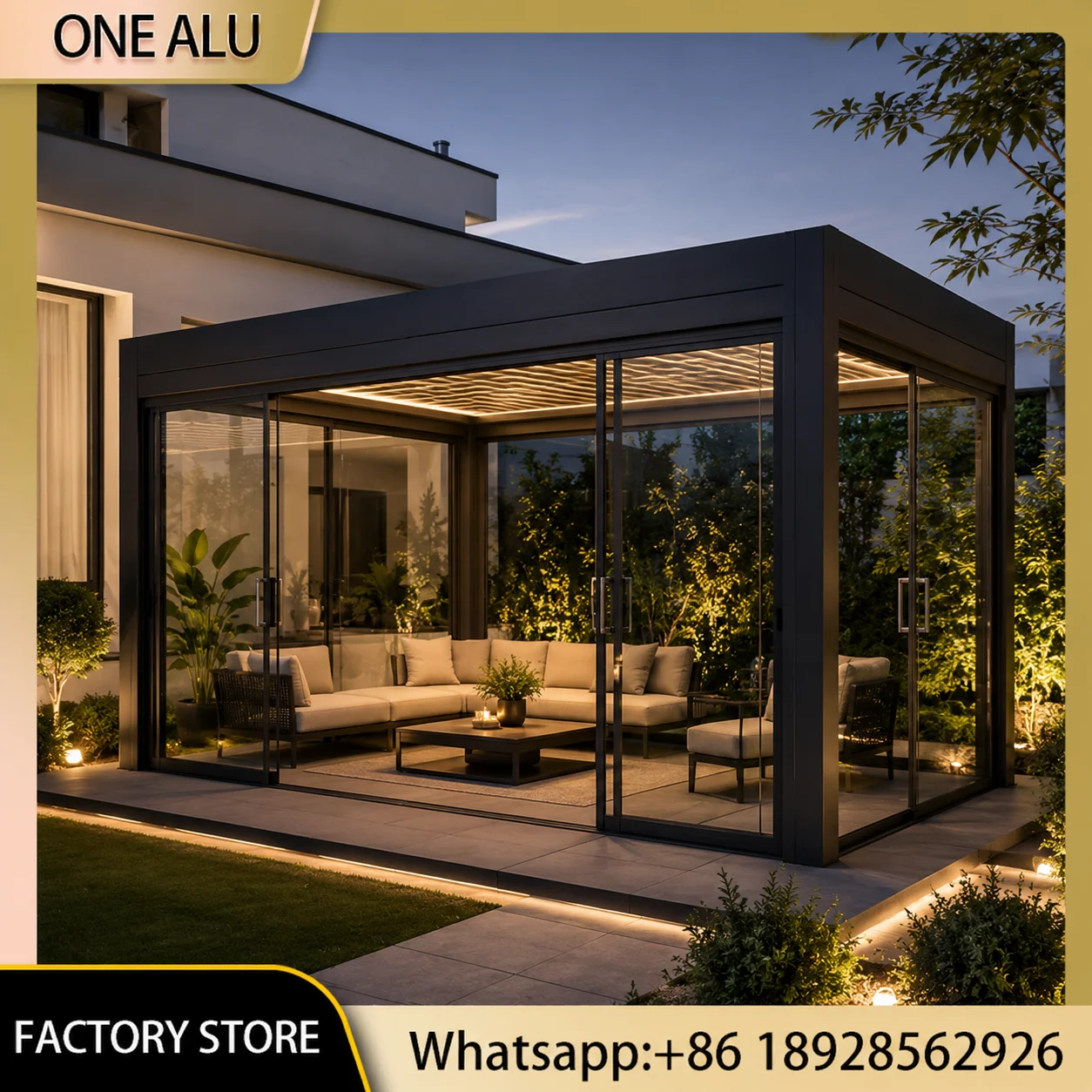 Electric Retractable Pergola Aluminum Waterproof Louvered Roof Fully Automatic Motorized Folding Shade for Outdoor Patio Garden