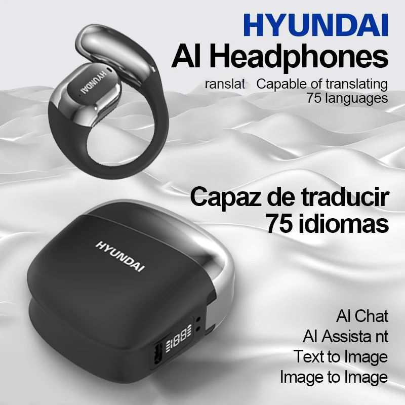 Choice HYUNDAI SpaceY3Pro AI Bluetooth Earphones Translator Earbuds Real Time Translation Headphones Voice For Business Travel