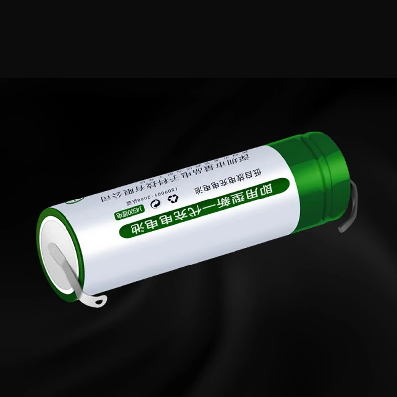 3.7V 14500 800mAh Rechargeable Batteries AA Battery with Welding Tabs for Braun Philips Electric Toothbrush Shaver Razor