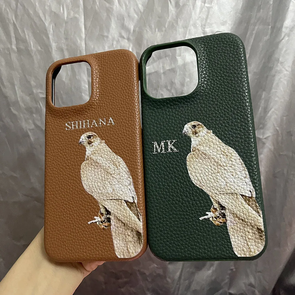 Custodia in pelle personalizzata con nome personalizzato per iPhone 16 14 13 12 11 Pro Max iniziali lettere cafr saya Cover 13 14 15 Pro Max