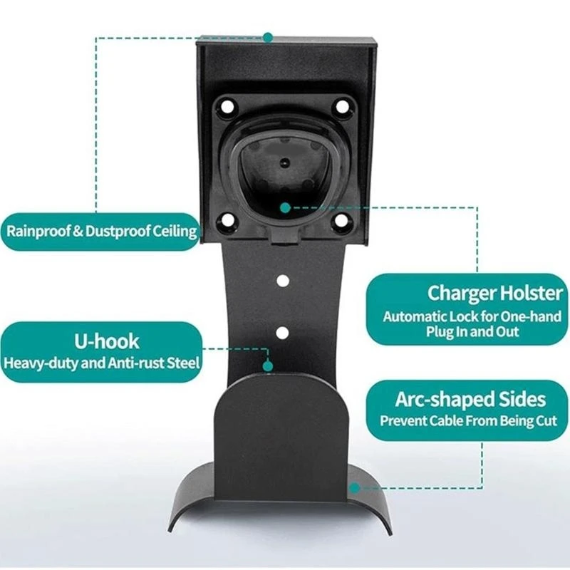 D0UC Long Long Electric Car Charging Mount Bracket Stand Stand Support Corrosion Resistant Frame Tool Setup #4