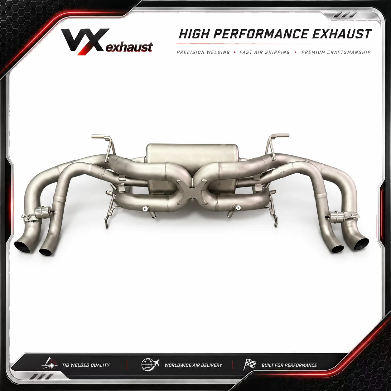 VX for Audi R8 V10 5.2L 2015–2023 High-Performance Valvetronic Catback Exhaust System