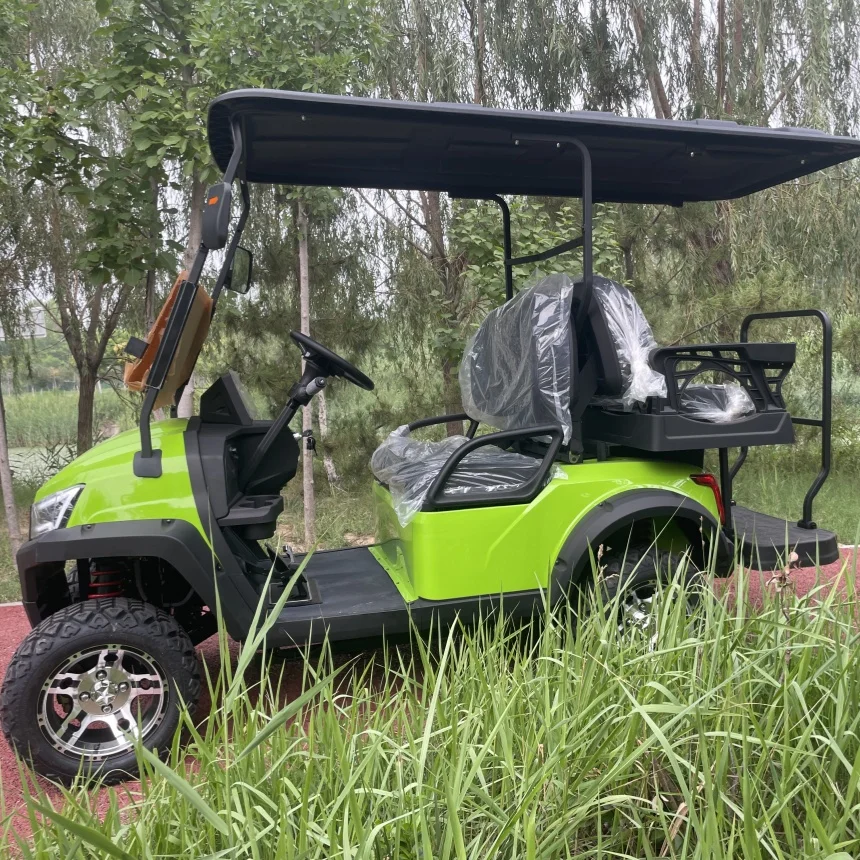 2024 Hot Selling 4 6 Seat Electric Off-Road Golf Cart 4+2 Seat Hunting Electric Golf Cart Customized Super Discount Electric Car