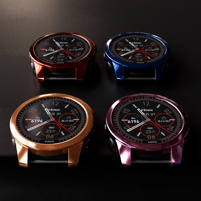 Tấm Bảo Vệ Dành Cho Garmin Fenix 7X 7 S 7 TPU Mềm Dẻo Silicone Dành Cho Garmin Fenix 7 Đồng Hồ Thông Minh Smart Watch Ốp Lưng xi Mạ Khung Bảo Vệ