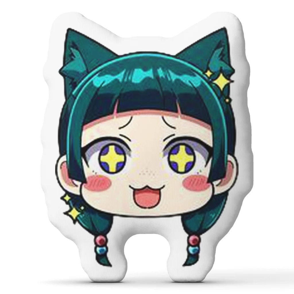 Chibi Maomao Anime Throw Pillow Irregular Stuffed Cushion Kawaii Manga Character Sofa Bed Home Decor Gift for Anime Fans