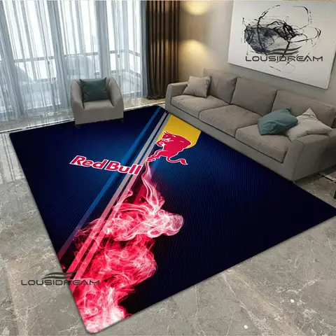 3D R-Red 인쇄 B-BULL 카펫 미끄럼 방지 카펫 요가 매트 카펫 거실 지역 러그 도어 패드 침실 장식 생일 선물