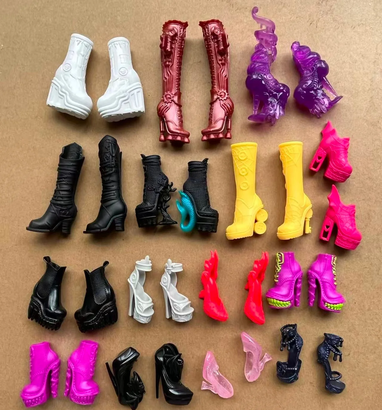 Monster Doll Shoes Boots Sandals Gray Black Brown Yellow White Color Doll Decors DIY Dressing Doll Parts