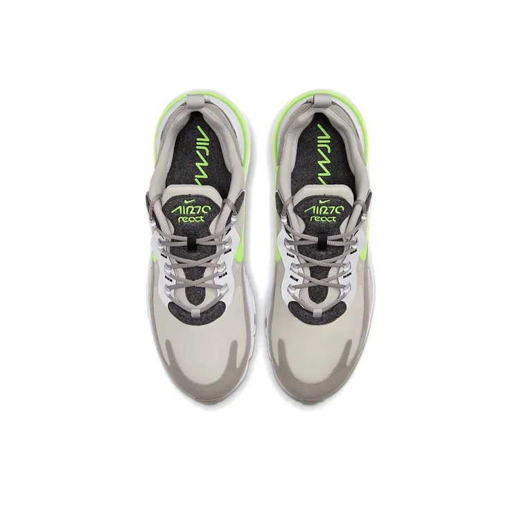Nike Air Max 270 Running Shoes Unisex Low Top White/Metallic Silver/Electric Green CQ4598-231 - view 5