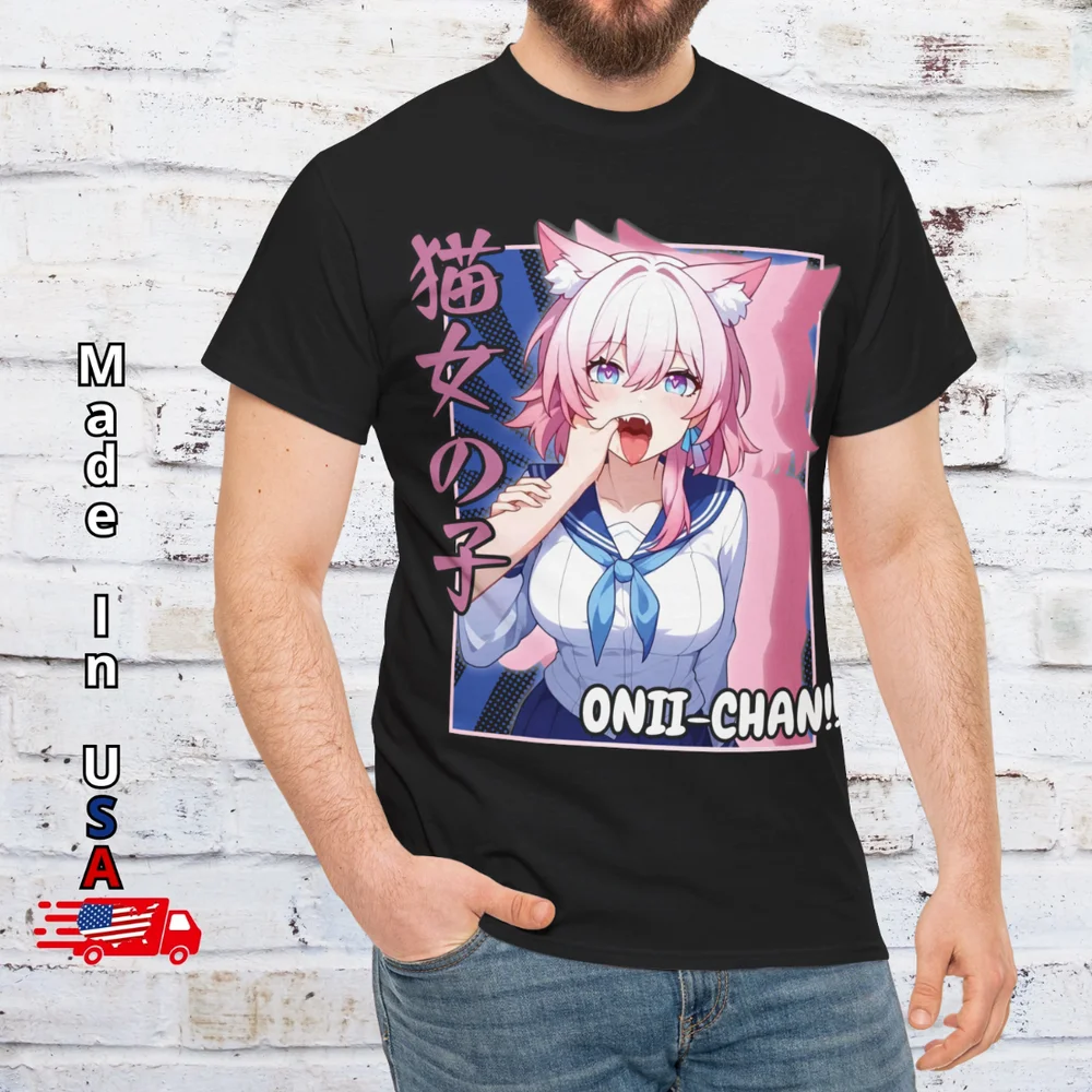 Kawaii Waifu Girl T Shirt Anime Manga Otaku Japanese Clothing Ecchi Hentai Tee