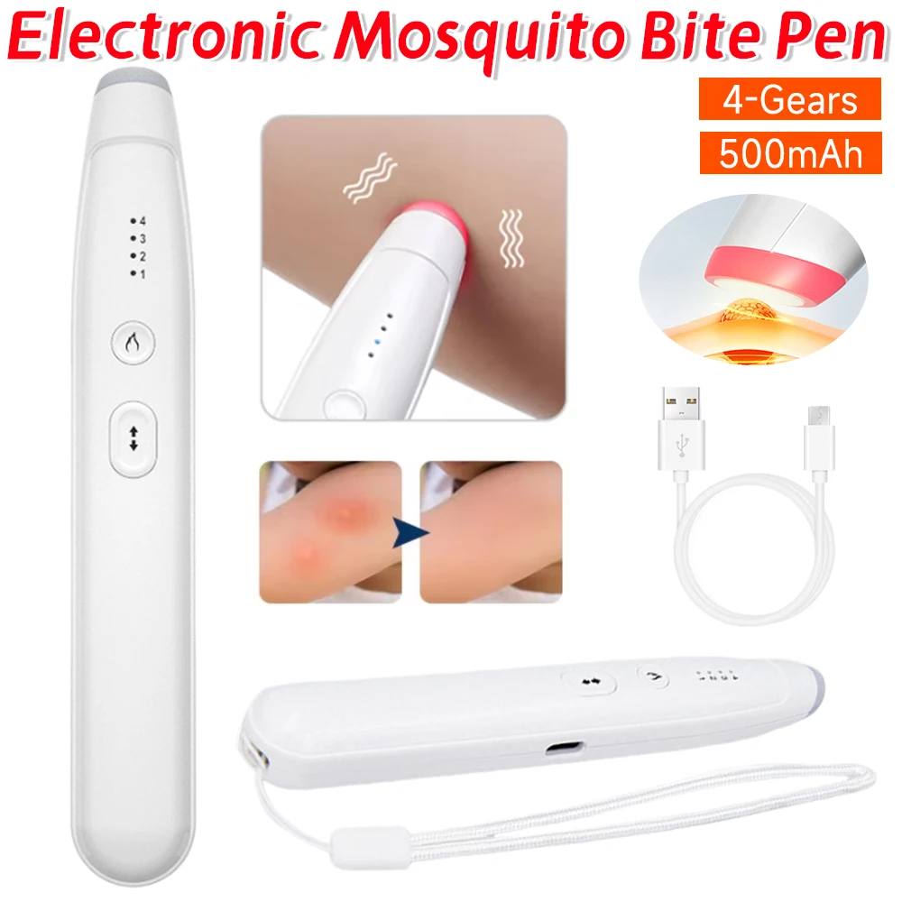 Portable Mosquito Insect Bite Relieve Itching Pen Rechargeable Chemical-Free Anti-Itch Natural Bug Bite Itch Pen for Adult Child