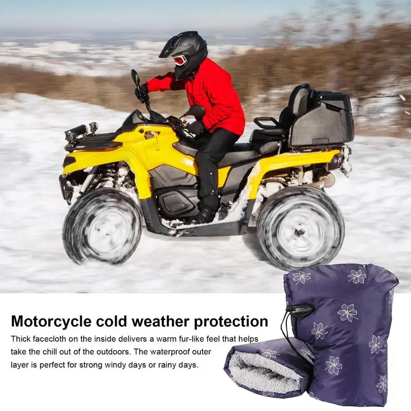 Motorcycle Handlebar Gloves Waterproof Windproof Winter Gloves Motor Scooter Electric Vehicles Reflective Motorcycle Gloves