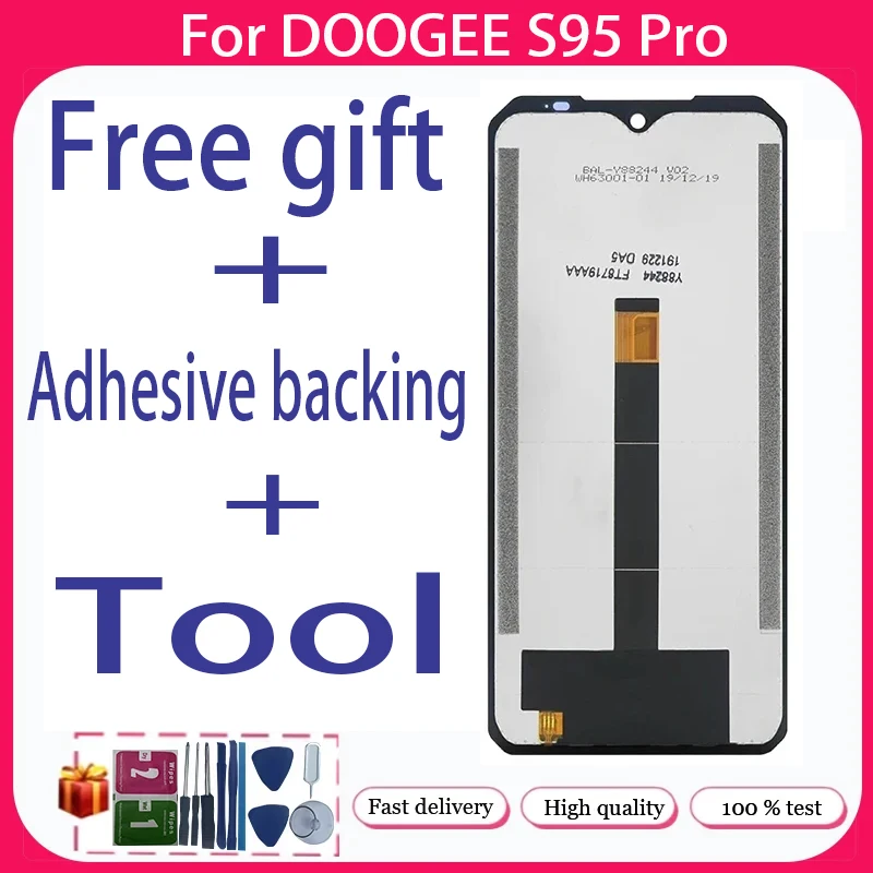 

For DOOGEE S95 Pro+ LCD Display + Touch Screen+Free adhesive backing+Tool