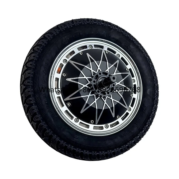 

12-дюймовый мотор-колесо 48В 2000Вт, комплект мотор-колеса InWheel, низкий уровень шума, высокая мощность, алюминиевый сплав, водонепроницаемый, для электросамоката