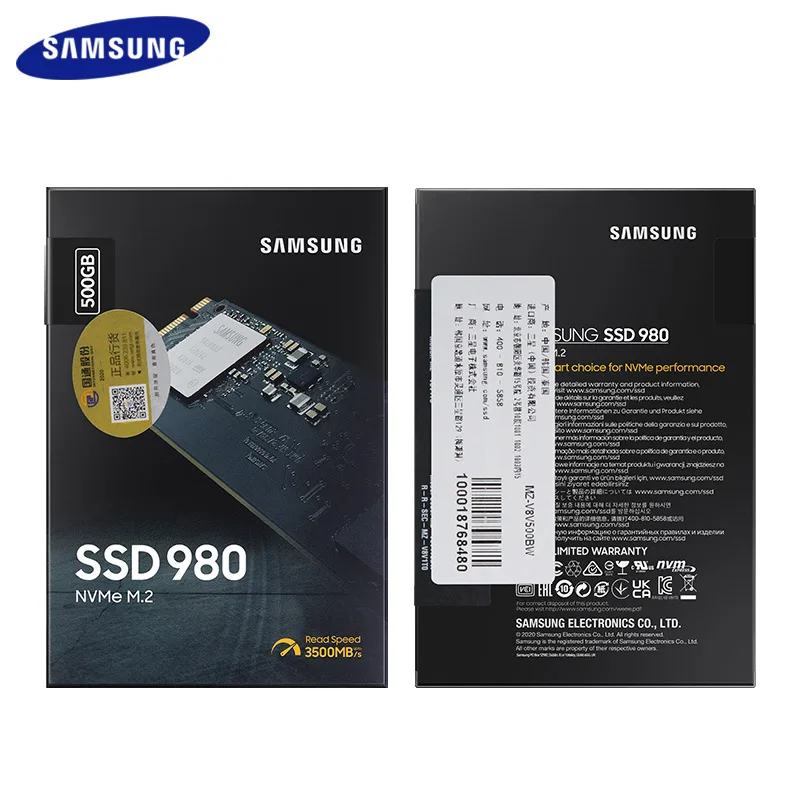 Imagem -06 - Samsung-disco Rígido Interno de Estado Sólido para Computador Ssd980 Nvme M.2 Pcie Gen 3.0x4 250gb 500gb 1tb Original