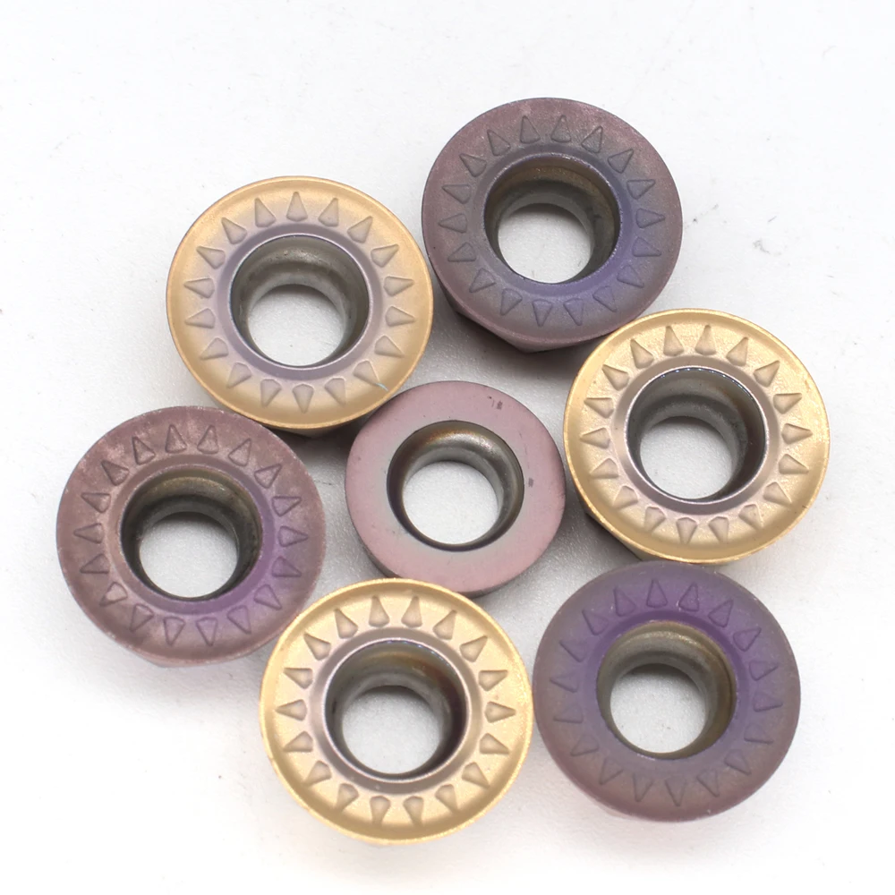 10 قطعة RPMT08T2 / RPMT1003 / RPMT10T3 / RPMT1204 MOE VP15TF / UE6020 طحن إدراج تحول أدوات كربيد إدراج مخرطة معدنية