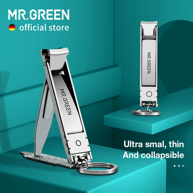 MR.GREEN ultracienkie obcinacz do paznokci składane przenośne podróżne nożyczki do paznokci Cutter narzędzia do Manicure ze stali nierdzewnej