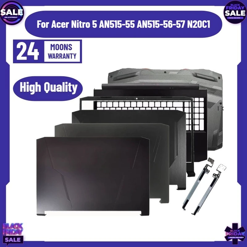 New  for Acer Nitro 5 AN515-55 AN515-56-57 N20C1 Laptop LCD Rear Cover/Front Frame/Palm Pad/Bottom Cover/Hinge