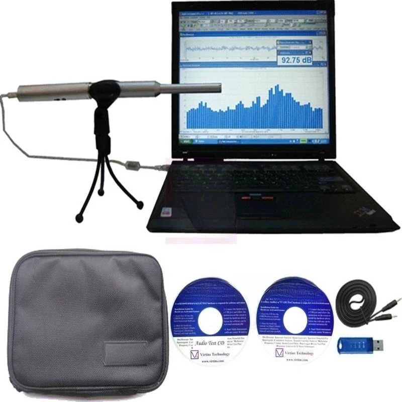 Analisador de áudio em tempo real de alta precisão, medidor de nível sonoro, analisador de ruído de distorção USB VT RTA-168B
