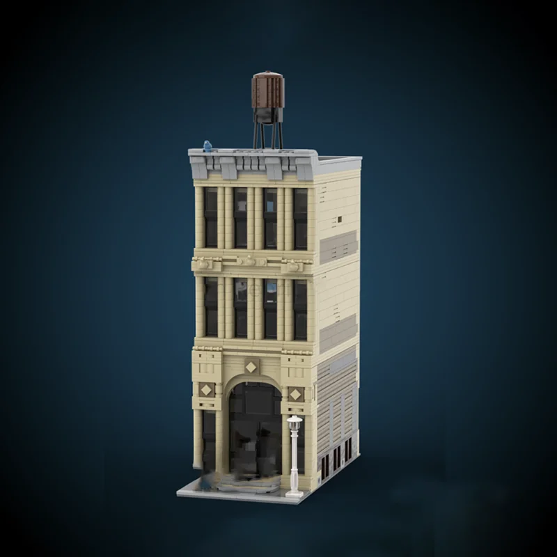 Modułowy model budynku miejskiego Moc Klocki konstrukcyjne Modułowy budynek gazetowy Klocki technologiczne Świąteczny zestaw DIY Zabawka konstrukcyjna Prezent