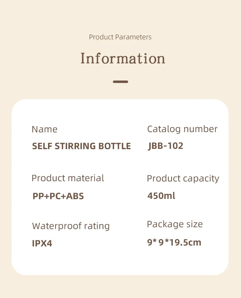 450ml Self Stirring Mug Auto Mixing Cup USB Rechargeable Protein Shaker Coffee Milk Powder Blender Fitness Gym Travel Bottle