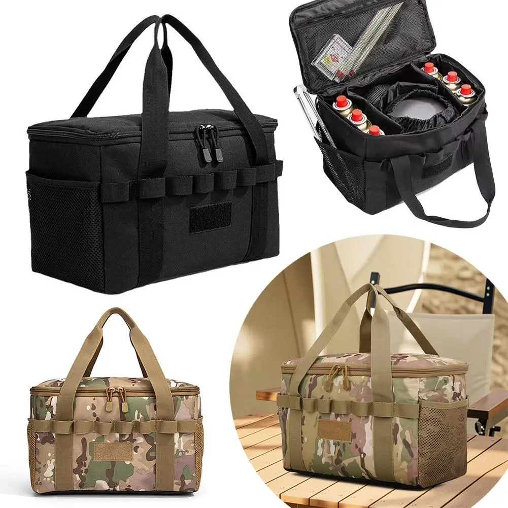 

Thickened Camping Storage Bag Large Capacity Foldable Picnic Storage Bag Waterproof Sturdy Storage Boxes Outdoor