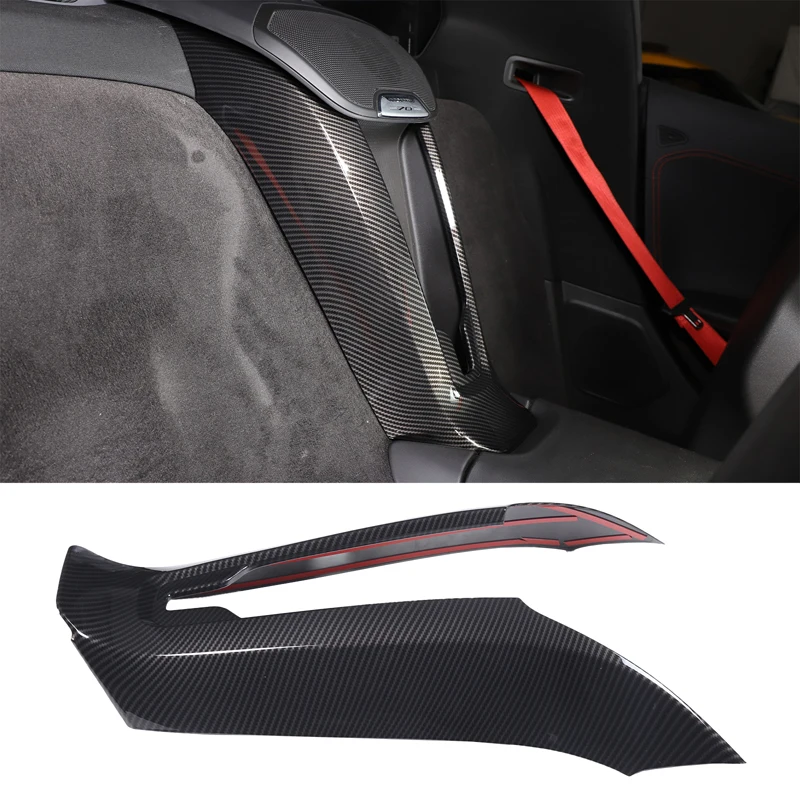 

For Chevrolet Corvette C8 Stingray Z51 Z06 2020-2023 Car Styling ABS Carbon Fiber Center Armrest Wireless Charging Cover Trim