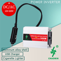 300W Car Power Inverter DC 12V to AC 220V with USB Display Car Converter Inverter for Outdoor Solar Home Appliances