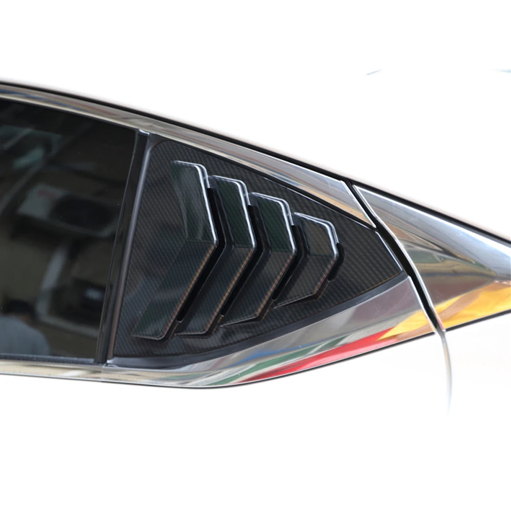 Car Front Triangle Window Louver Side Shutter Blind Shades Cover Trim Sticker For LEXUS ES200 260 300H 350 2018 2019 2020 2021