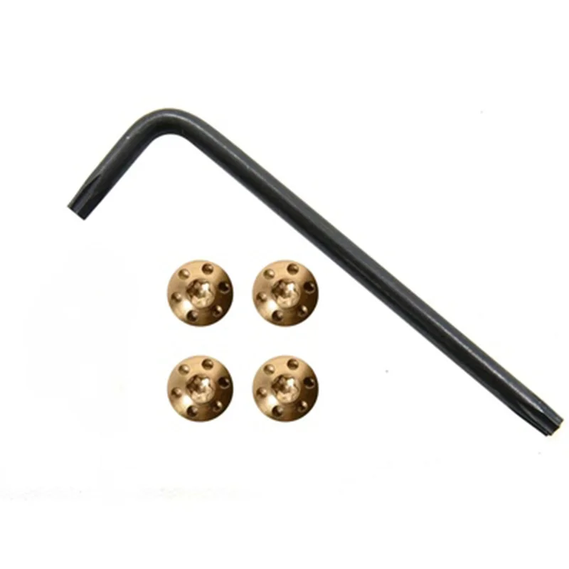 1 Set Gold Color Grip Handle Screws Wrench for 1911 Models Kublai Khan P4 DIY Making Repair Accessories Wood Guard Nails Replace