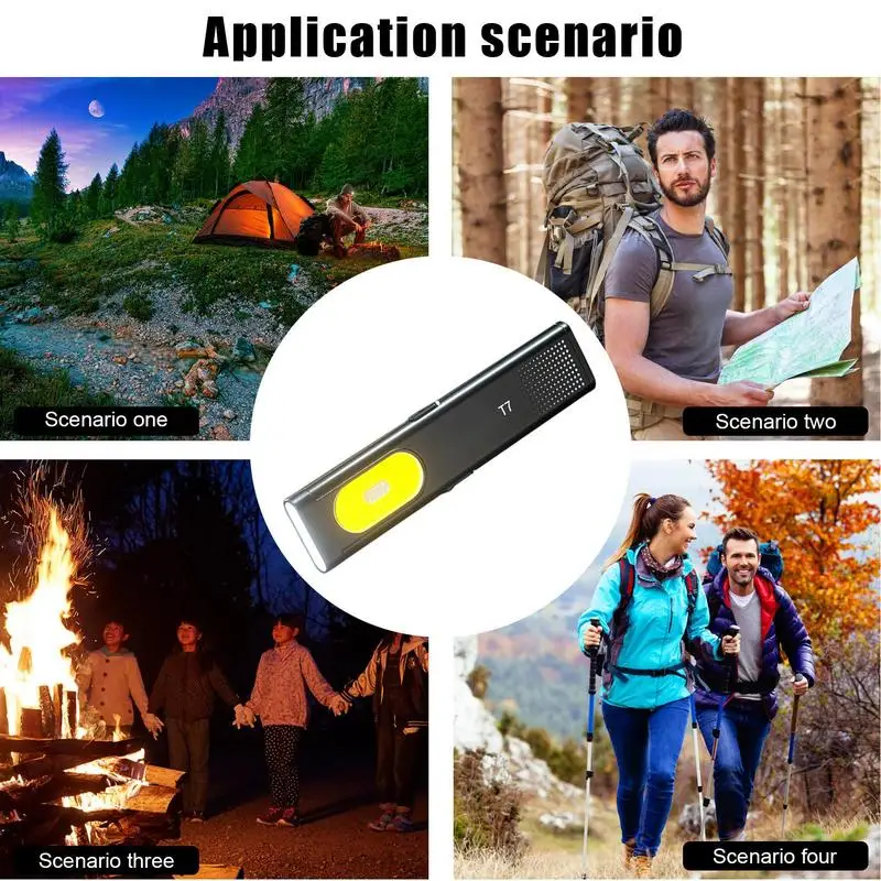 Flashlight High Lumens Rechargeable Pocket Super Bright Small Flash Light Small Camping Flashlights 4 Modes Ultra-Compact For