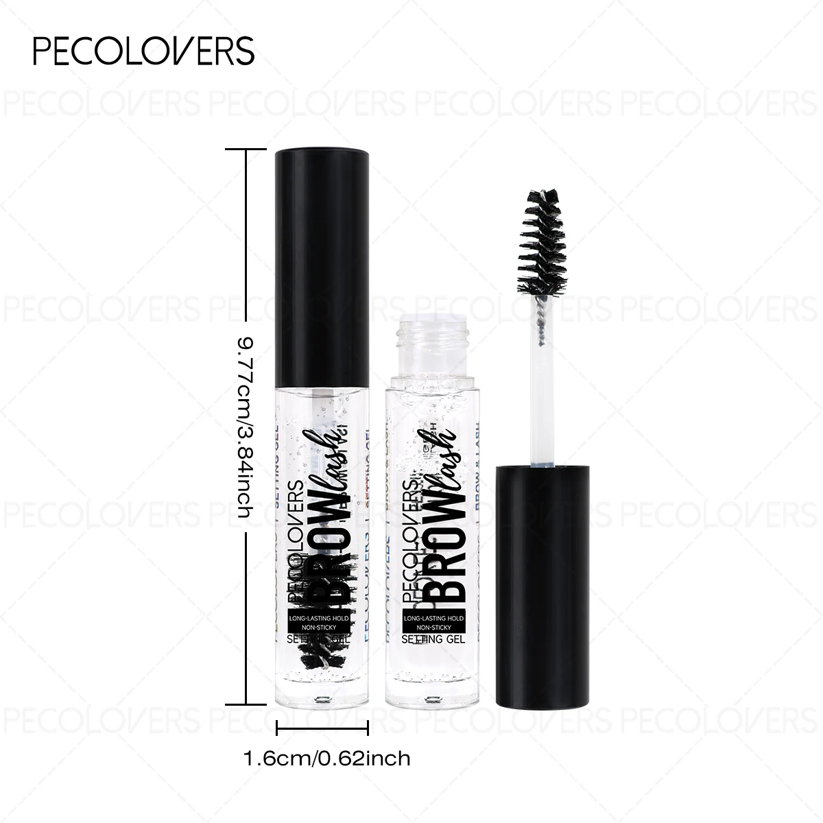 Gel Fijador de Cejas 3D Transparente, Resistente al Agua, con Cepillo, Cera para Peinar las Cejas