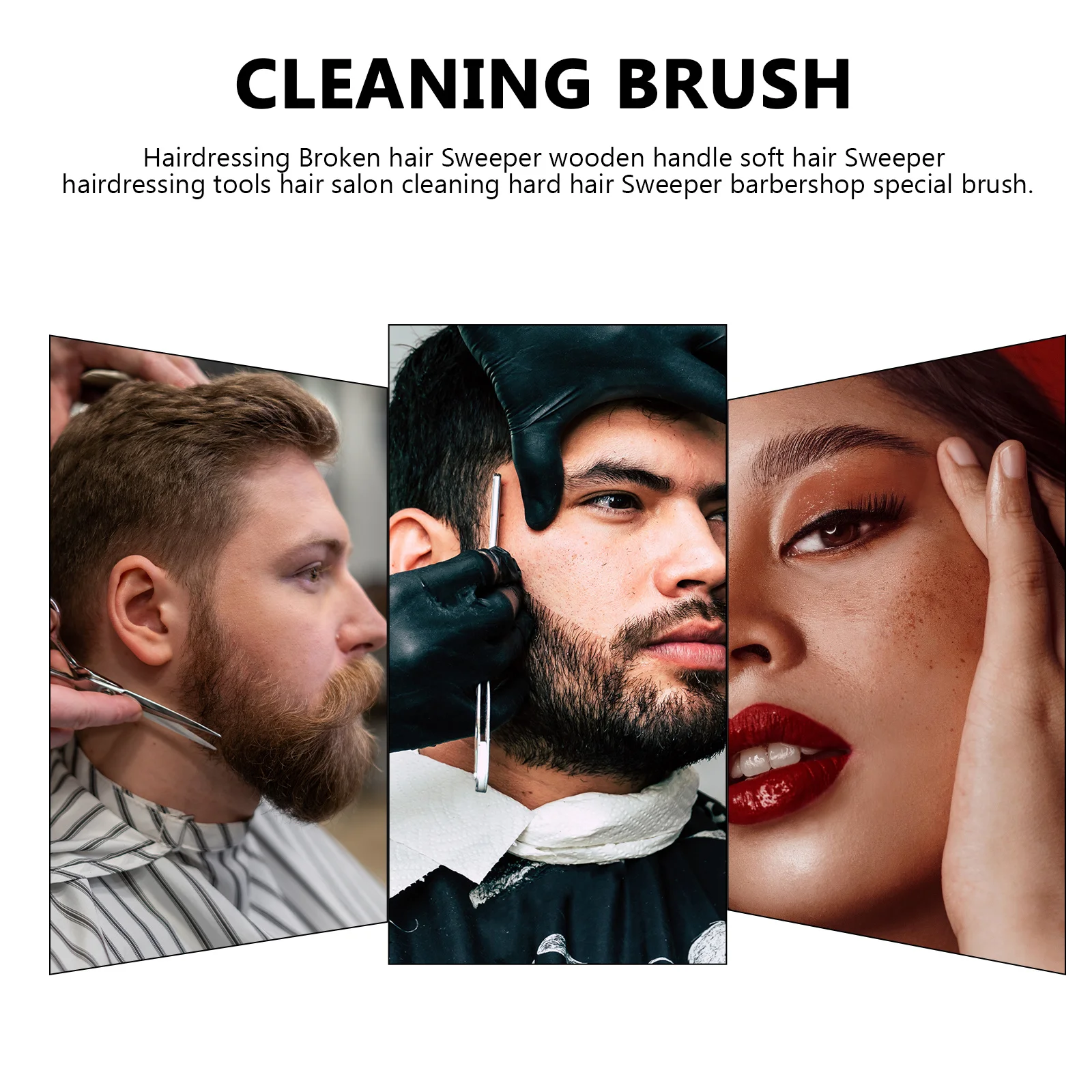 

1Pcs Scuff Brush High-Quality Fiber Hair Wooden Handle Comfortable Skin-Friendly Haircut Cleaning Tool for Salon Home Use Brown