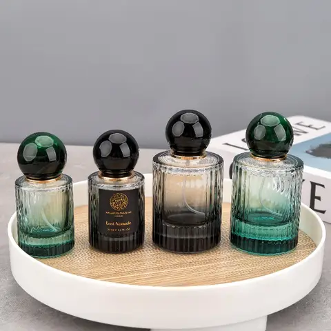 10pcs30ml /8pcs 50ml Empty Glass Perfume Bottle With Screw Cap Fragrance Atomizer Fine Mist Liquid Dispenser Container