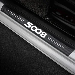 4Pcs For Peugeot 5008 2009 2010 2011 2012 2013 2014 2015 2016 2017 2018 2019- 2021 Accessories Auto Products Car Door Threshold