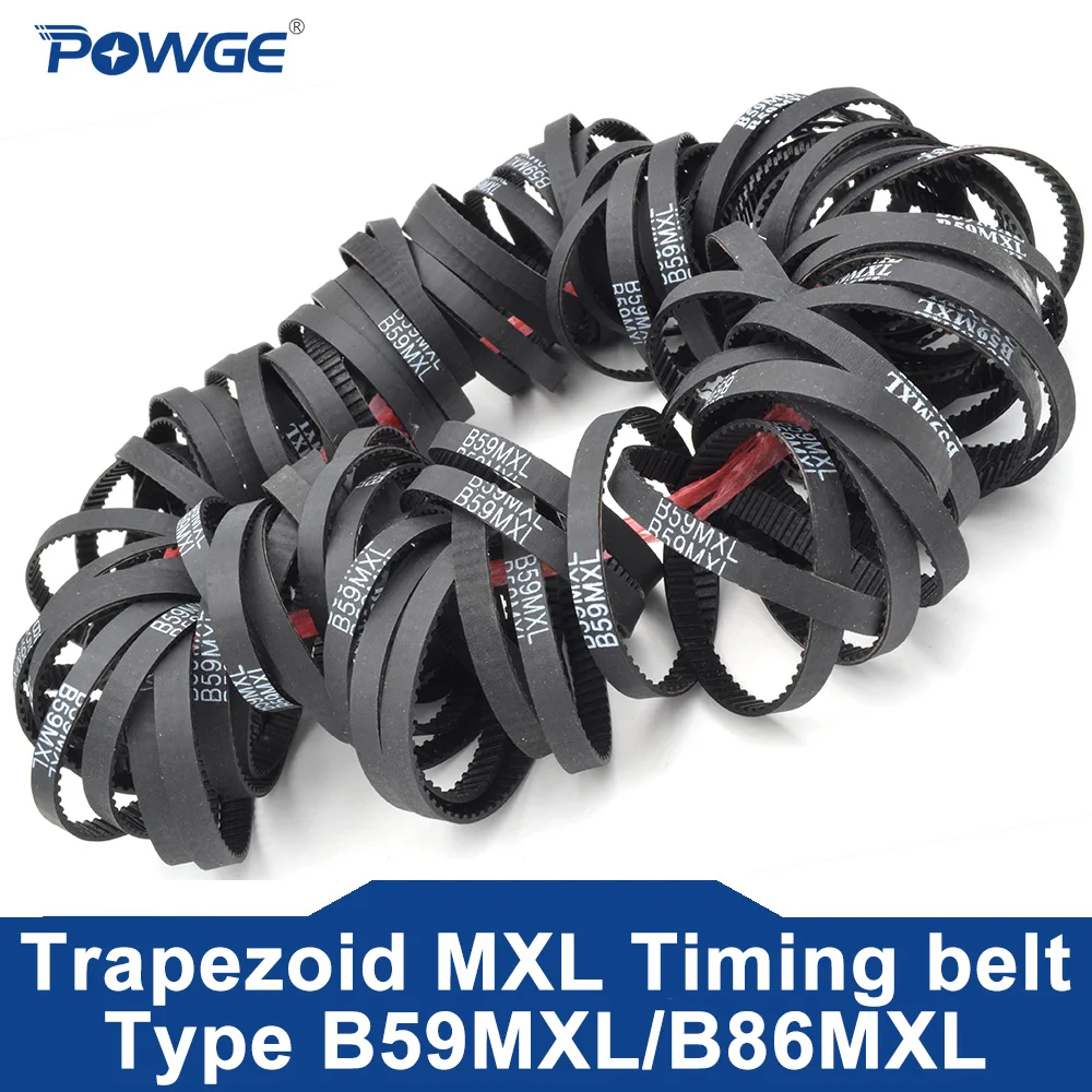 POWGE 5PCS Inch Trapezoid MXL Synchronous Timing belt Pitch 2.032mm B59MXL 47MXL B86MXL 69MXL Width 5mm Rubber Neoprene