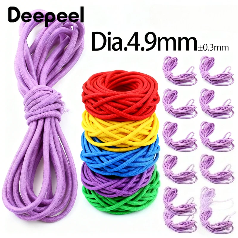 

10/20/50M 5mm Colored Elastics Rope HairBand Belt Rubber Bands Garment Elastic Band Bungee Cord Stretch Tape Sewing Accessories