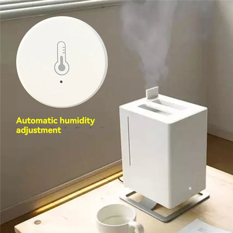 

CLCU Tuya Zigbee Датчик температуры и влажности Голосовое управление Интеллектуальный домашний гигрометр Мониторинг в реальном времени