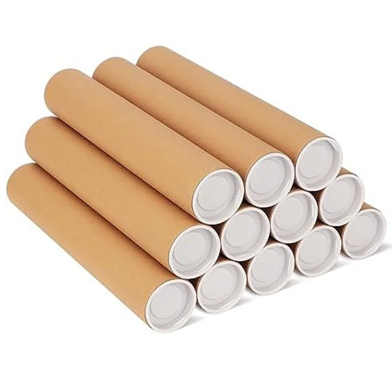 

AF91-12PCS Почтовые трубки 2X12 дюймов Картонная почтовая трубка Плакатная трубка с колпачками для упаковки Плакаты для рассылки