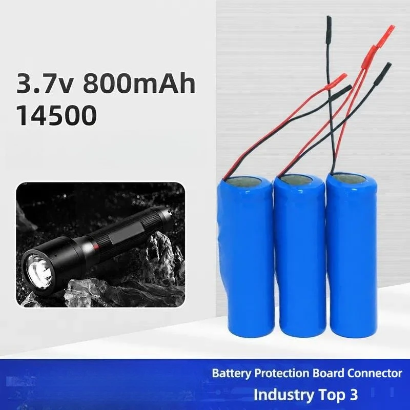 3.7V Lithium Ion Strong Light Flashlight Razor Small Fan Universal 14500 Rechargeable Battery