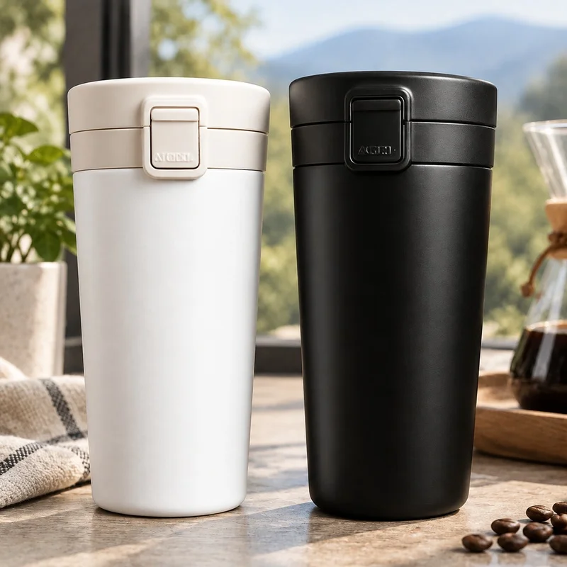 Double-Wall Insulated Stainless Steel Thermos 380/510ML Travel Mug for Outdoor Activities Maintains Hot & Cold Drinks