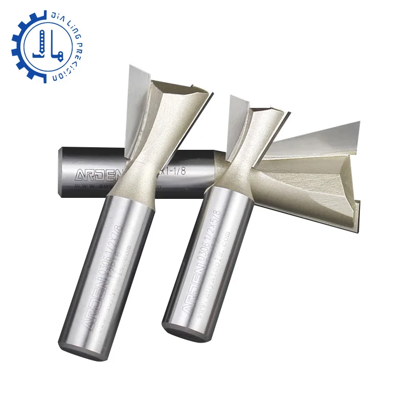 Arden duas flautas profissional cortador de cauda de andorinha sem spur junções para madeira alta qualidade carpintaria roteador bits